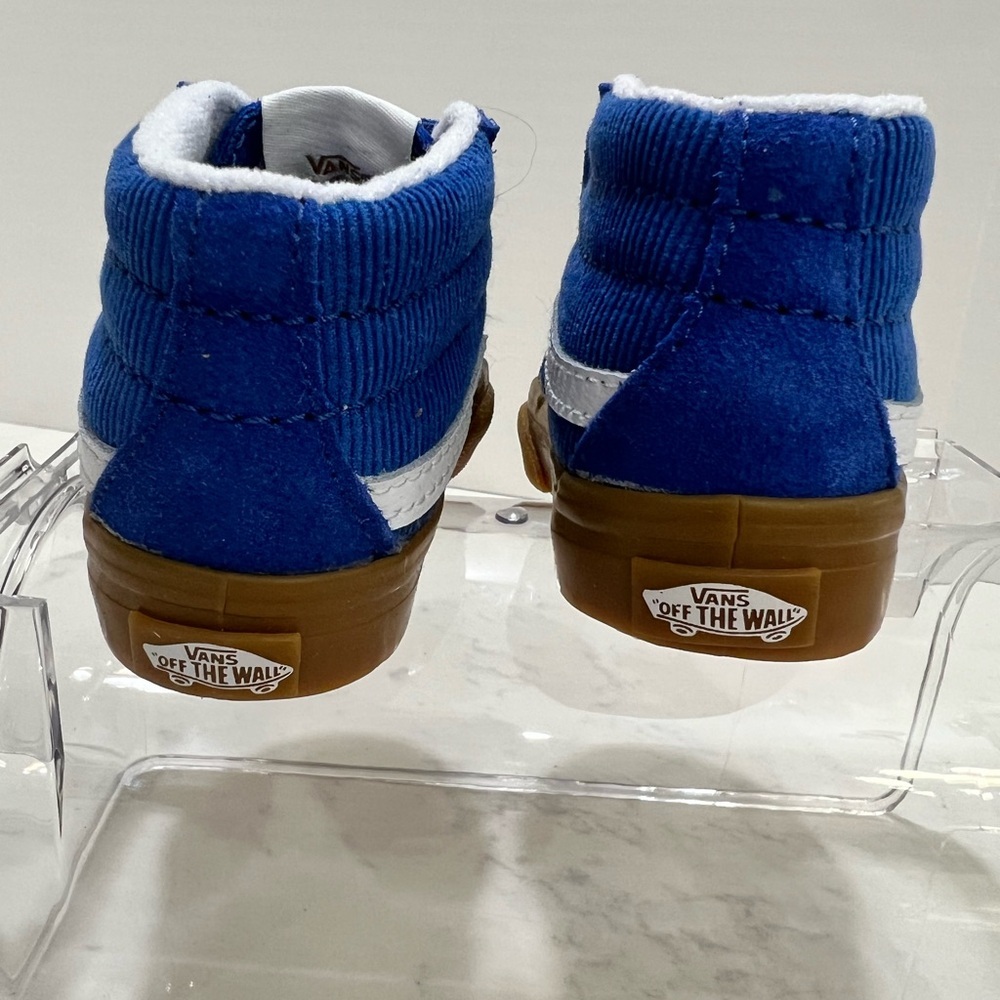 Vans Kids Blue and White High-Top Sneakers - Picture 3 of 9
